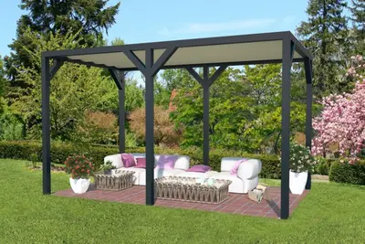 Pergola mit Sonnentuch