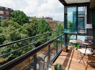 Glas Balkonverglasung Türen Fenster